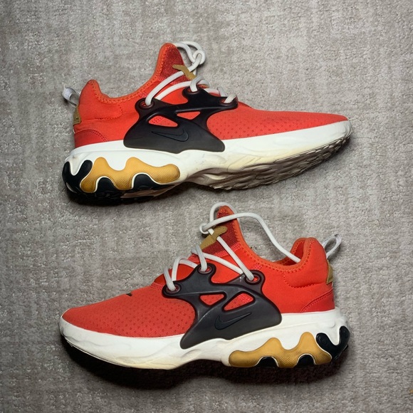 Nike React Presto Tomato Tornado Size 8.5 Men Running Shoes AV2605-600 - Picture 3 of 7